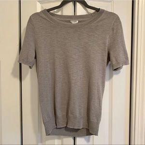 J. Crew Short Sleeve Slub Cotton Sweater